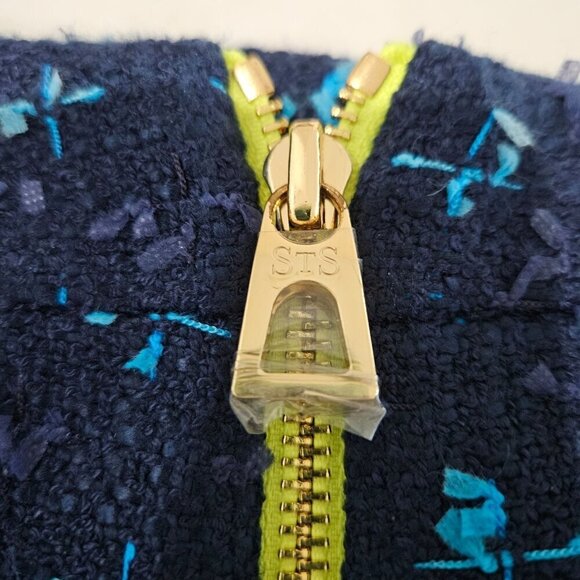 STS Sail To Sable Size 8 Tweed Mini Skirt Navy Academia Clueless Preppy - Picture 6 of 11